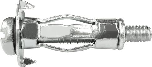 C57871 - مجموعة من 10 وتوقد التوسع Ø8x21mm لجسم جوفاء الجصين الجصين - مع مسمار M4 - تثبيت لوح الجص - اللون الفضي in Saudi Arabia