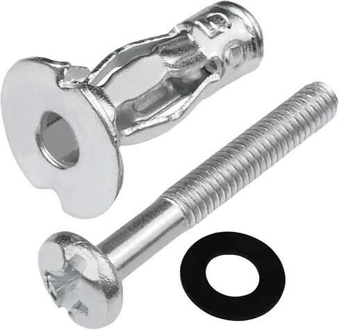 C57871 - مجموعة من 10 وتوقد التوسع Ø8x21mm لجسم جوفاء الجصين الجصين - مع مسمار M4 - تثبيت لوح الجص - اللون الفضي in Saudi Arabia