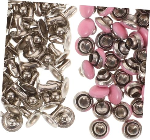 مسامير Lifkome 100pcs لسهولة تثبيت أزرار البرشام الدقيقة الزخرفية لمشاريع DIY ملحقات ملحقات ملابس الدمية Scrapbooking in Saudi Arabia
