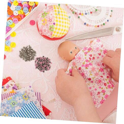 مسامير Lifkome 100pcs لسهولة تثبيت أزرار البرشام الدقيقة الزخرفية لمشاريع DIY ملحقات ملحقات ملابس الدمية Scrapbooking in Saudi Arabia