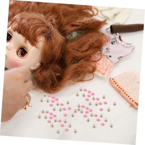مسامير Lifkome 100pcs لسهولة تثبيت أزرار البرشام الدقيقة الزخرفية لمشاريع DIY ملحقات ملحقات ملابس الدمية Scrapbooking in Saudi Arabia