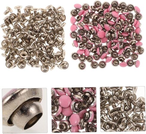 مسامير Lifkome 100pcs لسهولة تثبيت أزرار البرشام الدقيقة الزخرفية لمشاريع DIY ملحقات ملحقات ملابس الدمية Scrapbooking in Saudi Arabia