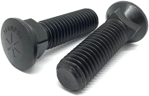(20 Pieces) 5/8-11x2" Grade 8#3 Dome Head Square Neck Plow Bolts UNC Coarse Plain in Saudi Arabia