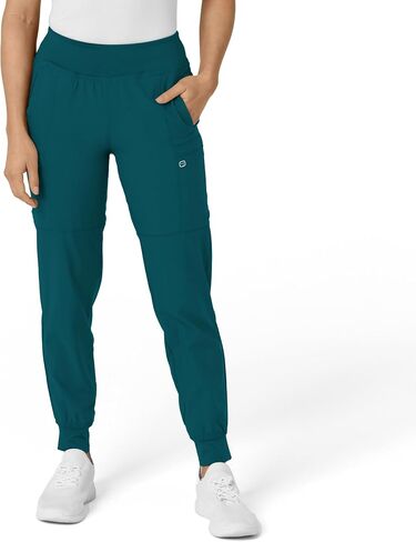 WonderWink W123 Women’s Comfort Waist Cargo Jogger Pant — Caribbean, Small in Saudi Arabia