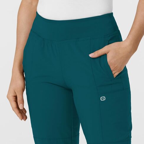 WonderWink W123 Women’s Comfort Waist Cargo Jogger Pant — Caribbean, Small in Saudi Arabia