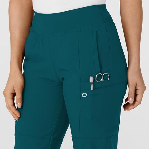 WonderWink W123 Women’s Comfort Waist Cargo Jogger Pant — Caribbean, Small in Saudi Arabia