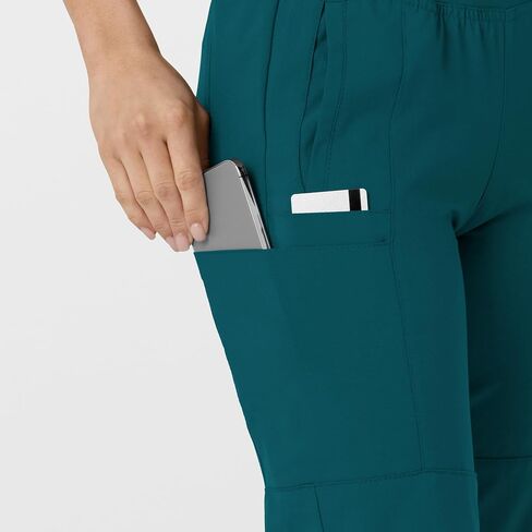 WonderWink W123 Women’s Comfort Waist Cargo Jogger Pant — Caribbean, Small in Saudi Arabia