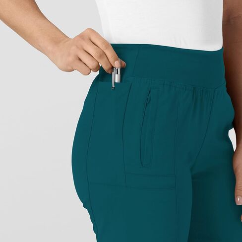 WonderWink W123 Women’s Comfort Waist Cargo Jogger Pant — Caribbean, Small in Saudi Arabia