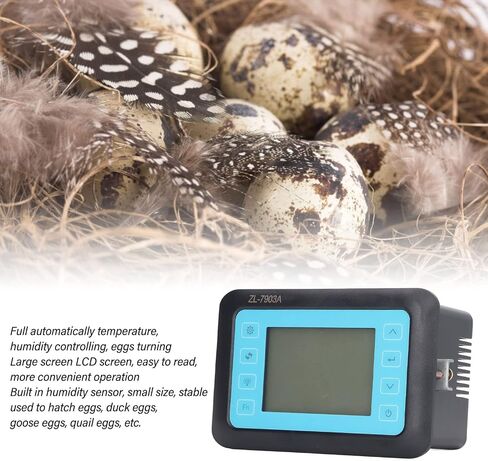 TOPINCN Incubator Controller, Full Automatically Temperature and Humidity Control, 100 to 240 V Digital Eggs Turning Incubator Controller for Hatching Chicken Duck Goose Quail Eggs (ZL-7903A) in Saudi Arabia