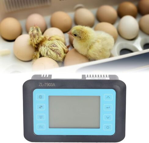TOPINCN Incubator Controller, Full Automatically Temperature and Humidity Control, 100 to 240 V Digital Eggs Turning Incubator Controller for Hatching Chicken Duck Goose Quail Eggs (ZL-7903A) in Saudi Arabia