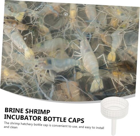 TOYANDONA 20-Piece Brine Shrimp Incubator Caps for DIY Hatching Bottles Shrimp Egg Hatchery Covers Compatible Aquarium Use in Saudi Arabia