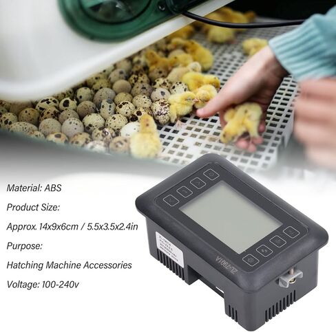 TOPINCN Incubator Controller, Full Automatically Temperature and Humidity Control, 100 to 240 V Digital Eggs Turning Incubator Controller for Hatching Chicken Duck Goose Quail Eggs (ZL-7903A) in Saudi Arabia
