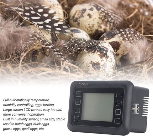 TOPINCN Incubator Controller, Full Automatically Temperature and Humidity Control, 100 to 240 V Digital Eggs Turning Incubator Controller for Hatching Chicken Duck Goose Quail Eggs (ZL-7903A) in Saudi Arabia