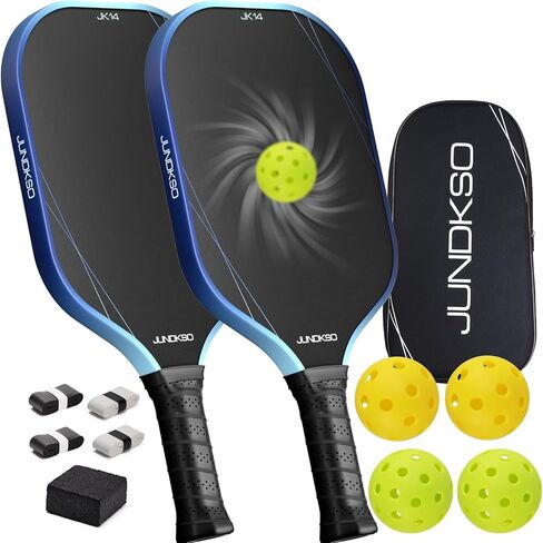 Pickleball Paddles مجموعة من 2 -lightweight مركبة الألياف الكربونية المخلل مجداف -usapa متوافق Pro Pickle مضرب -14 مم PP العسل الأساسي -رجال ونساء مجموعة هدايا/الأزرق in Saudi Arabia