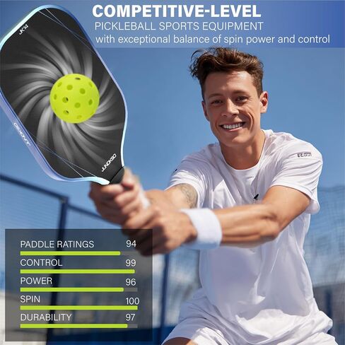 Pickleball Paddles مجموعة من 2 -lightweight مركبة الألياف الكربونية المخلل مجداف -usapa متوافق Pro Pickle مضرب -14 مم PP العسل الأساسي -رجال ونساء مجموعة هدايا/الأزرق in Saudi Arabia