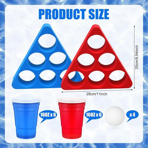 Pool Games for Adults Swimming Pool Games Floating Table with Balls Floating Games Set Includes 2 Rafts 11x9.4 and 12 Cups and 4 Balls for Yard Pool Tailgate Outdoor Camping Family Party in Saudi Arabia