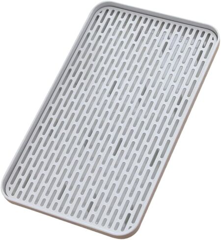 Large Rectangular Draining Tray Multifunctional Kitchen Drip Board for Fruits Vegetables and Dishes Easy to Clean Plastic Design in Kuwait
