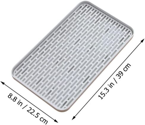 Large Rectangular Draining Tray Multifunctional Kitchen Drip Board for Fruits Vegetables and Dishes Easy to Clean Plastic Design in Kuwait