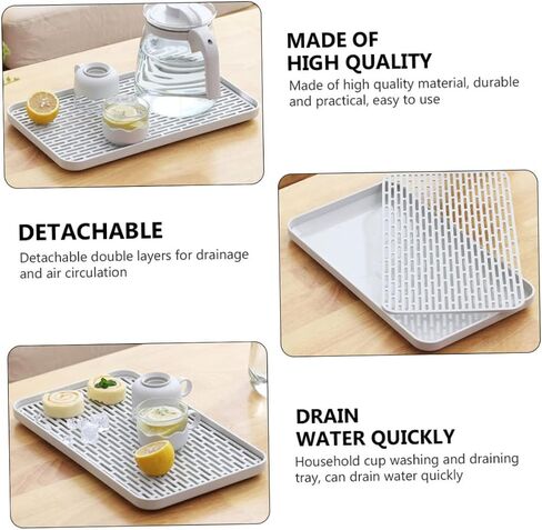 1pc Detachable Double Layers Drain Tray Kitchen Sink Strainer Material Easy to Clean in Saudi Arabia