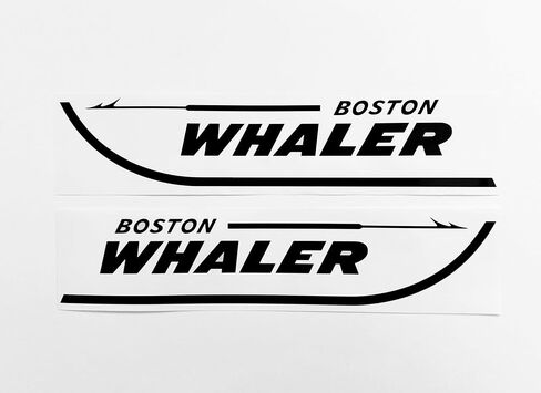 Set of 2 Boston Whaler Decals for Boat Hull, Marine Grade Restoration Sticker kit (Red, 18 inches) in Saudi Arabia