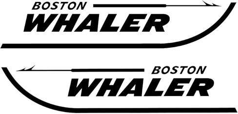 Set of 2 Boston Whaler Decals for Boat Hull, Marine Grade Restoration Sticker kit (Red, 18 inches) in Saudi Arabia