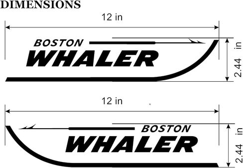 Set of 2 Boston Whaler Decals for Boat Hull, Marine Grade Restoration Sticker kit (Red, 18 inches) in Saudi Arabia