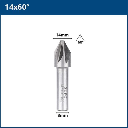 Steel Chamfering 60/90 Degrees Countersink Drill Bit Metal Chamfering Drill Hole 1Pcs (Color : 14X60D) in Saudi Arabia
