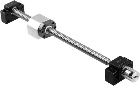 sfucrew SFU1605 مجموعة: RM1605 كرة لولبية مدفوقة C7 مع نهاية الآلات + 1605 Ball Nut + Nut Housing + BK/BF12 + DOUPLER لـ CNC 1PCS (250 مم) in Saudi Arabia