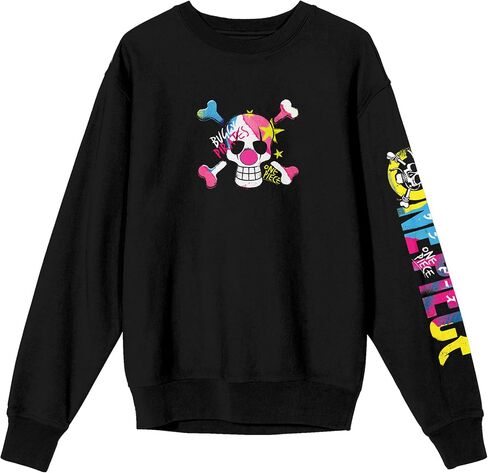 Bioworld One Piece Live Action Colorful Straw Hat Crew Logo Crew Neck Long Sleeve Adult Sweatshirt in Saudi Arabia