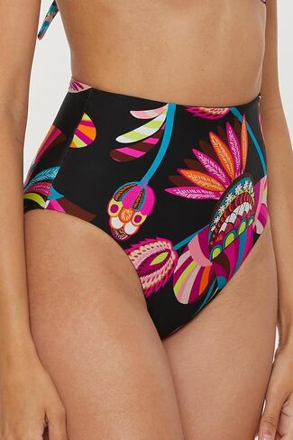 Trina Turk Women's Luminary Reversible High Waisted Bikini Bottom, Floral Print, Cheeky Coverage, Swimwear Separates in Saudi Arabia