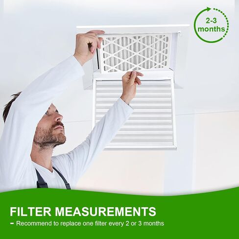 12x12x1 Furnace Air Filter MERV 8 MPR 600 FPR 5 HVAC Pleated Filters for Home Office 4-Pack (Actual Size: 11.81x11.81x0.79 inch) in Kuwait