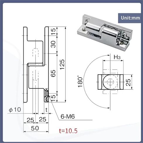 Zinc Alloy Hinges with Corner-Mounted Design 1Pcs in Saudi Arabia