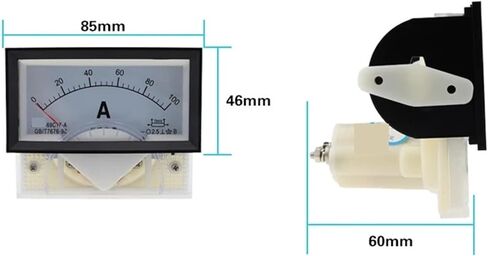 69C17-A 50A 100A 500A 1000A/75MV DC ANALOG METER PANES AMP AMMETER USE مع تحويلة تيار 85 * 46 مم 1PCS (30A (75MV)) in Saudi Arabia