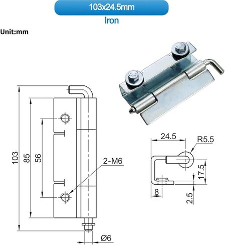 مفصلات الأجهزة الصناعية المخفية 1pcs (55.6x49mm) in Kuwait