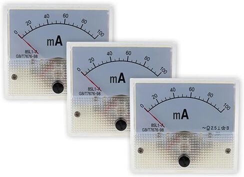 85L1 MA 1mA-500mA Optional AC White Plastic Shell Analog Panel AMP Meter 1Pcs(75MA) in Saudi Arabia