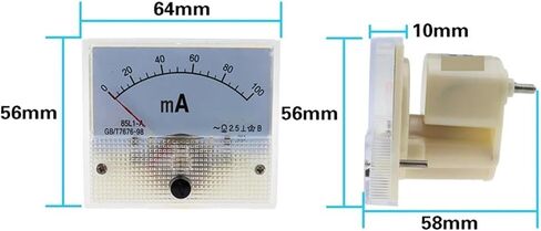 85L1 MA 1mA-500mA Optional AC White Plastic Shell Analog Panel AMP Meter 1Pcs(75MA) in Saudi Arabia