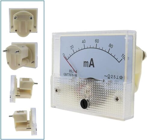 85L1 MA 1mA-500mA Optional AC White Plastic Shell Analog Panel AMP Meter 1Pcs(75MA) in Saudi Arabia