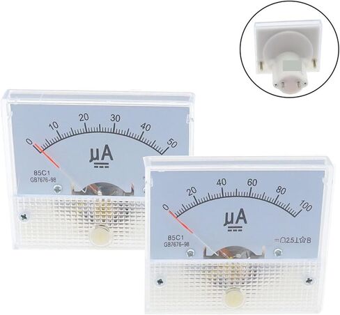 85C1 AMMETER DC TANNASTER CARTER METER PONITER TYPE 50UA 100UA 200UA 300UA 400UA 500UA 1PCS (300UA) in Saudi Arabia