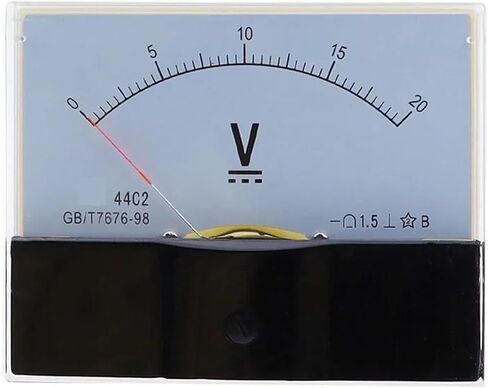 44C2 DC Voltmeter Analog Panel Pointer 1V 3V 5V 10V 15V 20V 30V 50V 75V 100V 150V 300V 450V 500V 1Pcs(300V) in Saudi Arabia