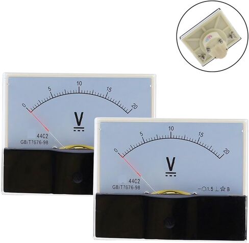 44C2 DC Voltmeter Analog Panel Pointer 1V 3V 5V 10V 15V 20V 30V 50V 75V 100V 150V 300V 450V 500V 1Pcs(300V) in Saudi Arabia