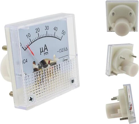 DC Microammeter 91C4 0-100UA RESTANGE TANANOG PANEAG AMMETER GAUGE AMPEREMETER 45 * 45MM 1PCS (500UA) in Saudi Arabia