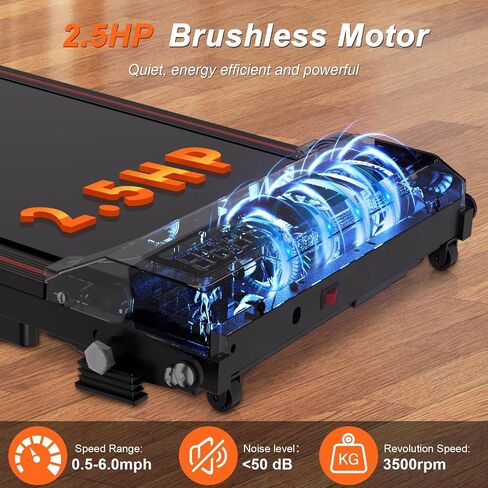 Walking Treadmills for Home with Handle Bar, Foldable Folding Treadmill with APP, 2.5HP Walking Pad Lightweight Portable Treadmill for Small Space 300LBS Capacity in Saudi Arabia
