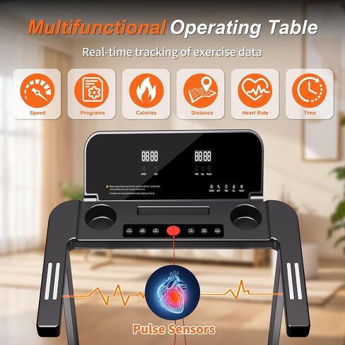 Walking Treadmills for Home with Handle Bar, Foldable Folding Treadmill with APP, 2.5HP Walking Pad Lightweight Portable Treadmill for Small Space 300LBS Capacity in Saudi Arabia
