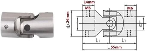 1pc 8mm 10mm 12mm 14mm 15mm id id sus 304 Stainless Steel Cointer SS304 Precision Cross Universal Consist (id 15mm to 15mm) in Saudi Arabia