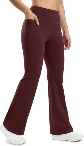 Seamaid Women's Fleece Lined Pants 30" Winter Thermal Flare Leggings Warm Insulated Bootcut Pants Pockets Water Resistant in Saudi Arabia