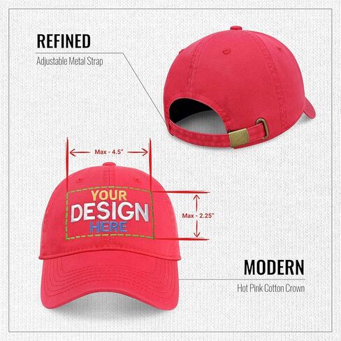 Custom Embroidered Hat Polo Style Unisex Adjustable Unstructured Cotton Cap Your Own Image Logo and Text in Saudi Arabia
