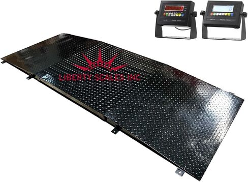 Liberty LS-800-2x2 NTEP INDUSTIAL FLOOR مع منحدر ، شحن المستودعات ، وشملت مؤشر الصلب المعتدل | 24 "× 24" | سعة 1000 رطل × 0.2 رطل in Kuwait