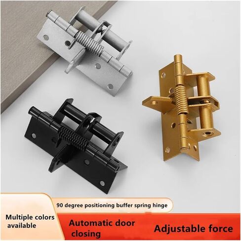Heavy Duty Residential Hinges Hardwares Multifunctional Door Closer Automatic Closing Hinges Buffer Invisible Spring Hinge(Silvery) in Saudi Arabia