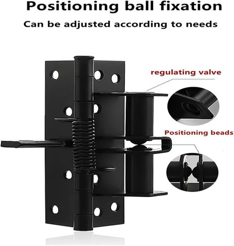 Heavy Duty Residential Hinges Hardwares Multifunctional Door Closer Automatic Closing Hinges Buffer Invisible Spring Hinge(Silvery) in Saudi Arabia