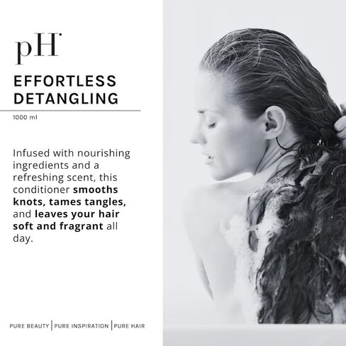 pH PURE HAIR Smooth Perfect Anti-Frizz Conditioner | Enriched with Monoi Oil & Magnolia Extract | Intense Hydration & Shine | Sulfate-Free, Safe for Color-Treated Hair | 33.8 Oz in Saudi Arabia